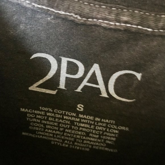 NEW 2Pac Rap Tee All Eyez On Me T Shirt Stone Wash Tour Concert Music Small S - Picture 3 of 10
